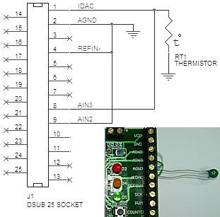 thermistor schematic USB DAQ