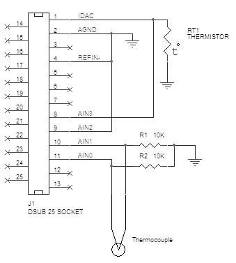 thermocouple schematic USB DAQ